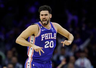 Philadelphia 76ers Georges Niang 2022-23 Cream Earned Edition