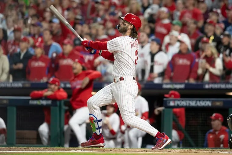 Kyle Schwarber homers twice as Phillies move within two games of a World  Series return - The Boston Globe