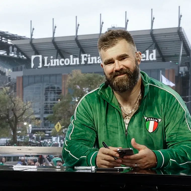 Jason Kelce at Xfinity Live as part of ESPN's Monday Night Football coverage. Monday,  September 16, 2024.