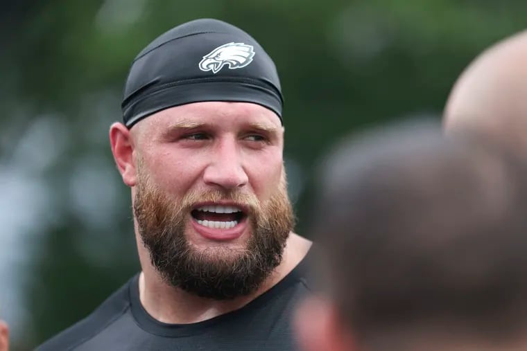 A five-time Pro Bowler, tackle Lane Johnson is entering his 12th season with the Eagles.