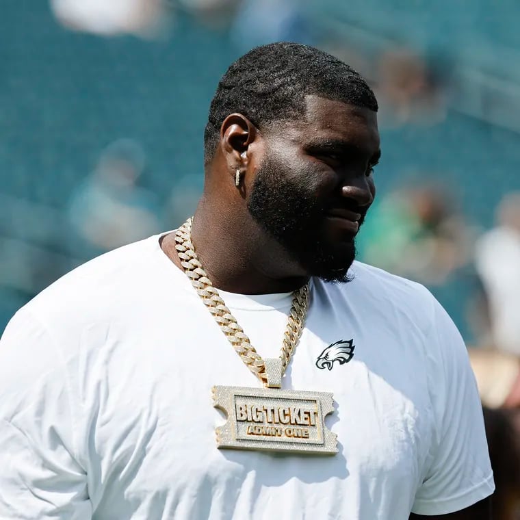 Eagles offensive lineman Mekhi Becton spent four years in the Jets organization before joining the Eagles this offseason.