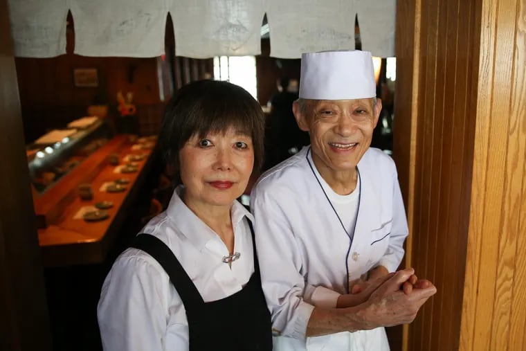 Chizuko and Shigeru Fukuyoshi at Sagami in Collingswood, N.J., on Aug. 2, 2018.