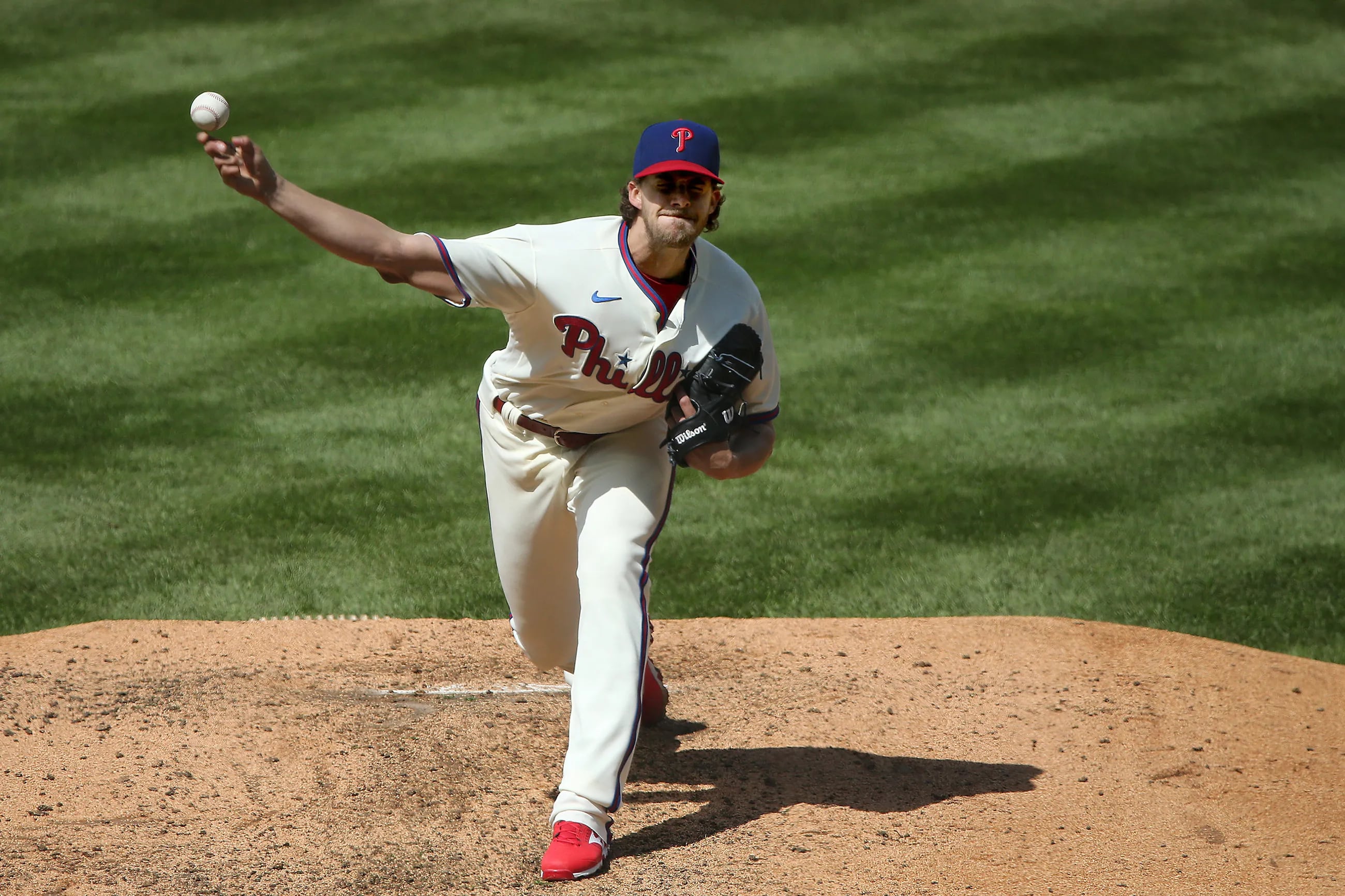 Aaron Nola throws 11-strikeout, 5-hit shutout as Phillies complete 4-game  sweep of Reds - CBS Philadelphia