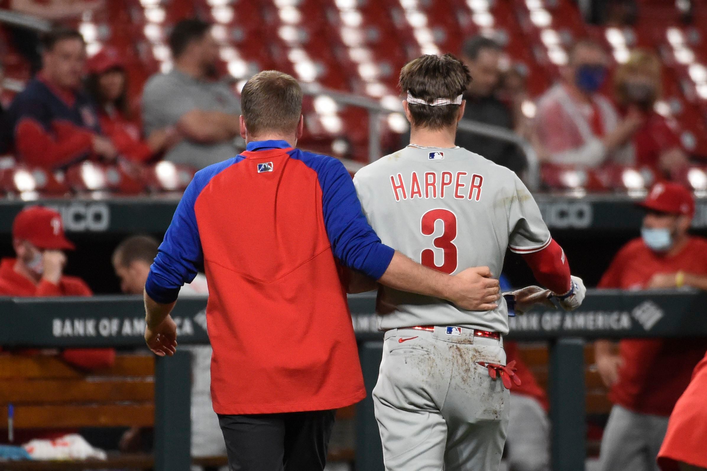 Bryce Harper leaves game after taking 97 mph fastball to his face:  'Everything feels good