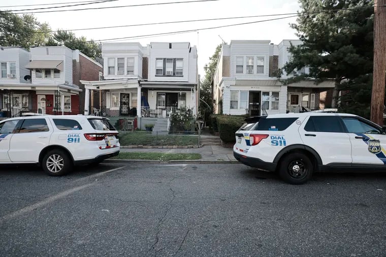 Philadelphia police on the 5500 block of North Sixth Street on Friday after the shooting of Abdul Vicks, a.k.a. "YBC Dul."