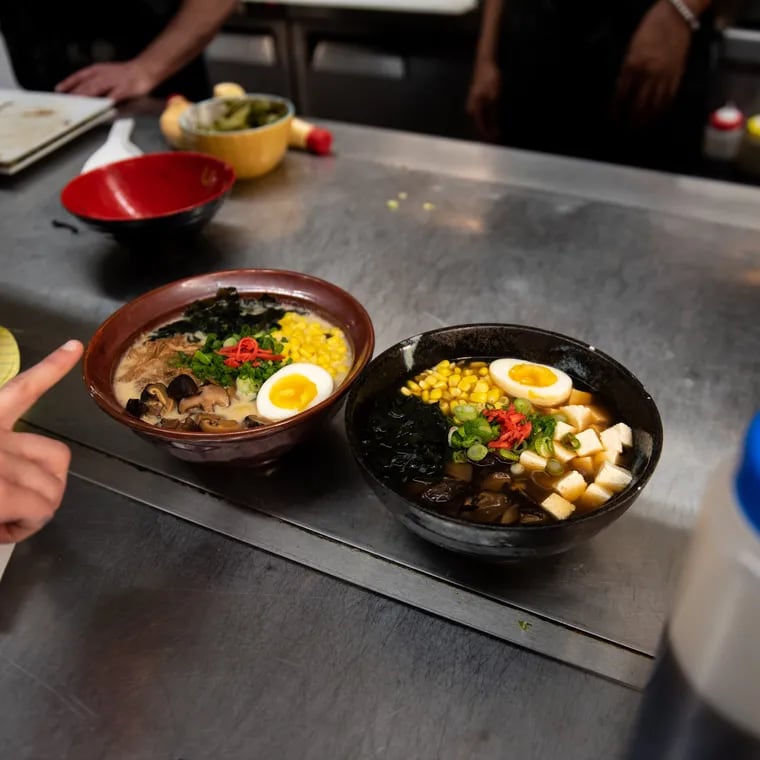 Ramen is ready to be served from the kitchen of Sango Kura on Friday, April 22, 2022 in the Delaware Water Gap, PA. The establishment is a converted diner space, and has been open since 2018.  .