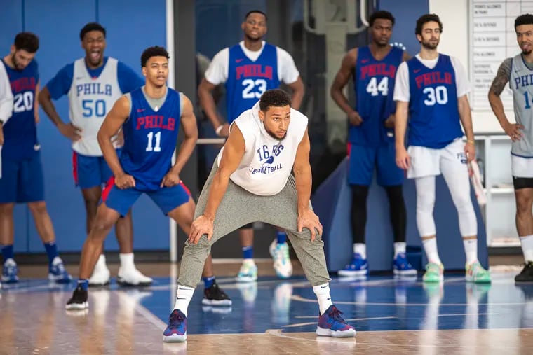 Ben Simmons back at practice with Sixers teammates - WHYY