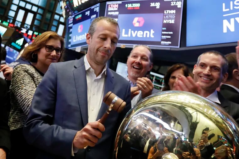 Paul Graves, Livent president and CEO, ringing a ceremonial bell at the New York Stock Exchange as his company's IPO began trading on Oct. 11, 2018. Market conditions for the white metal have changed a lot since then.