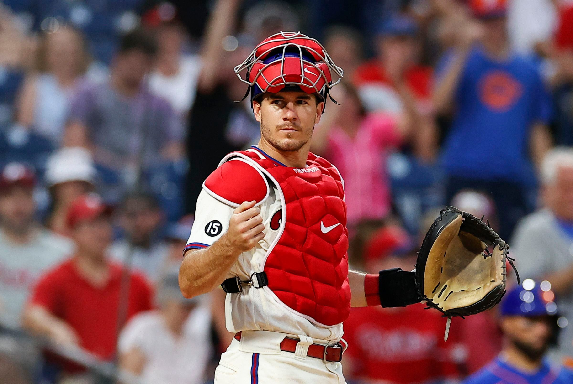 Is J.T. Realmuto's staying power as workhorse catcher being tested sooner  than Phillies expected?