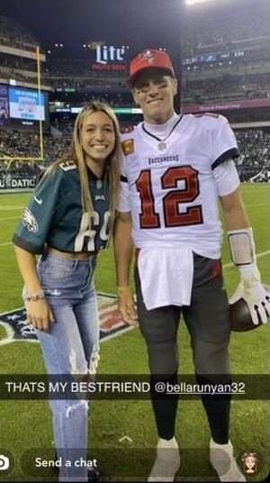 Villanova basketball player Bella Runyan, the daughter of Eagles