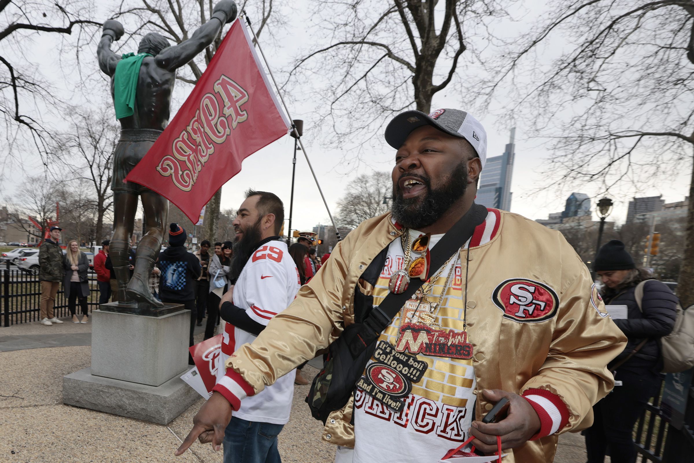 Brocky vs. Rocky: Eagles and 49ers fan trash talk ahead of NFC Championship  game