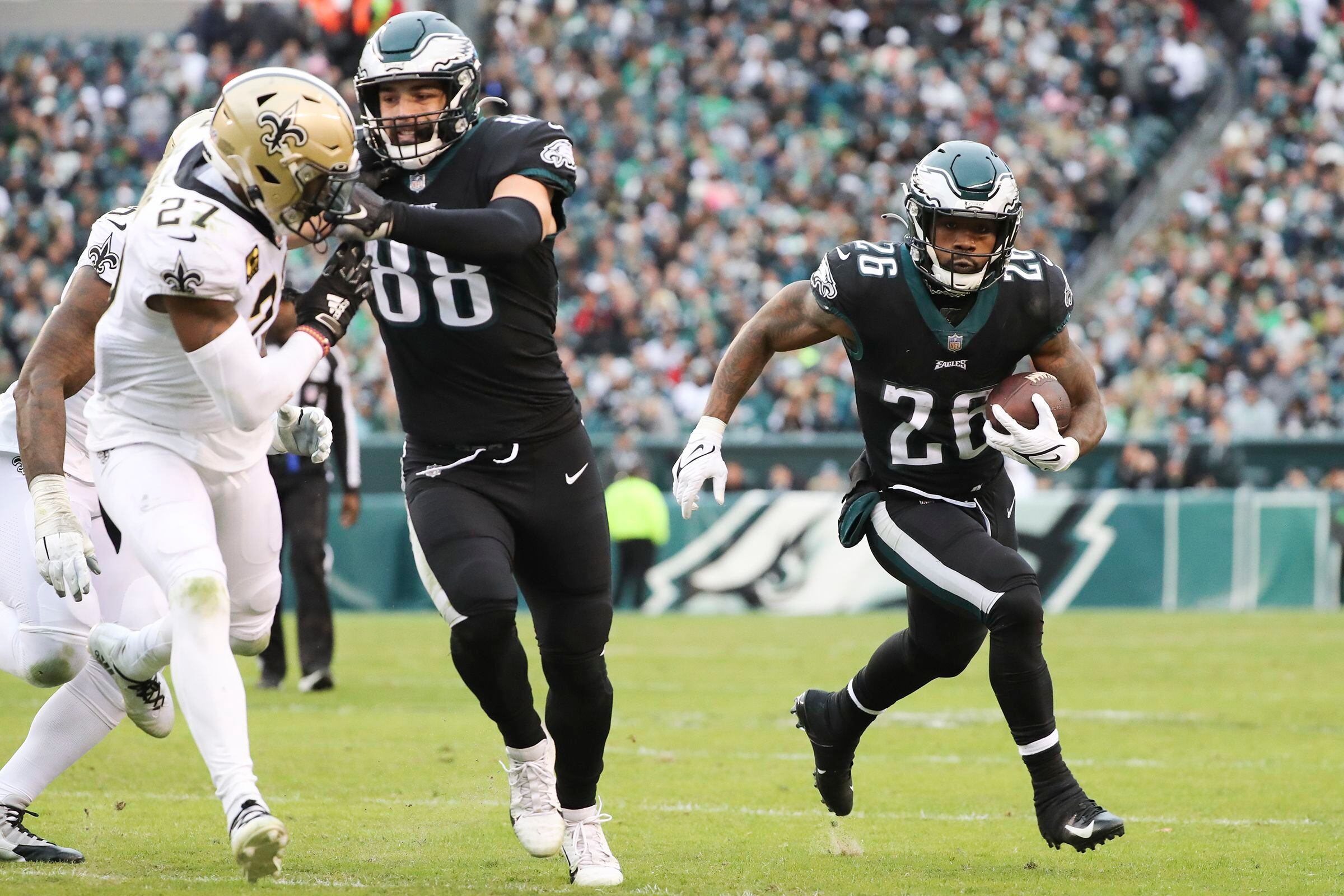 Miles Sanders awakens Eagles running game against Saints, the NFL's top  defense