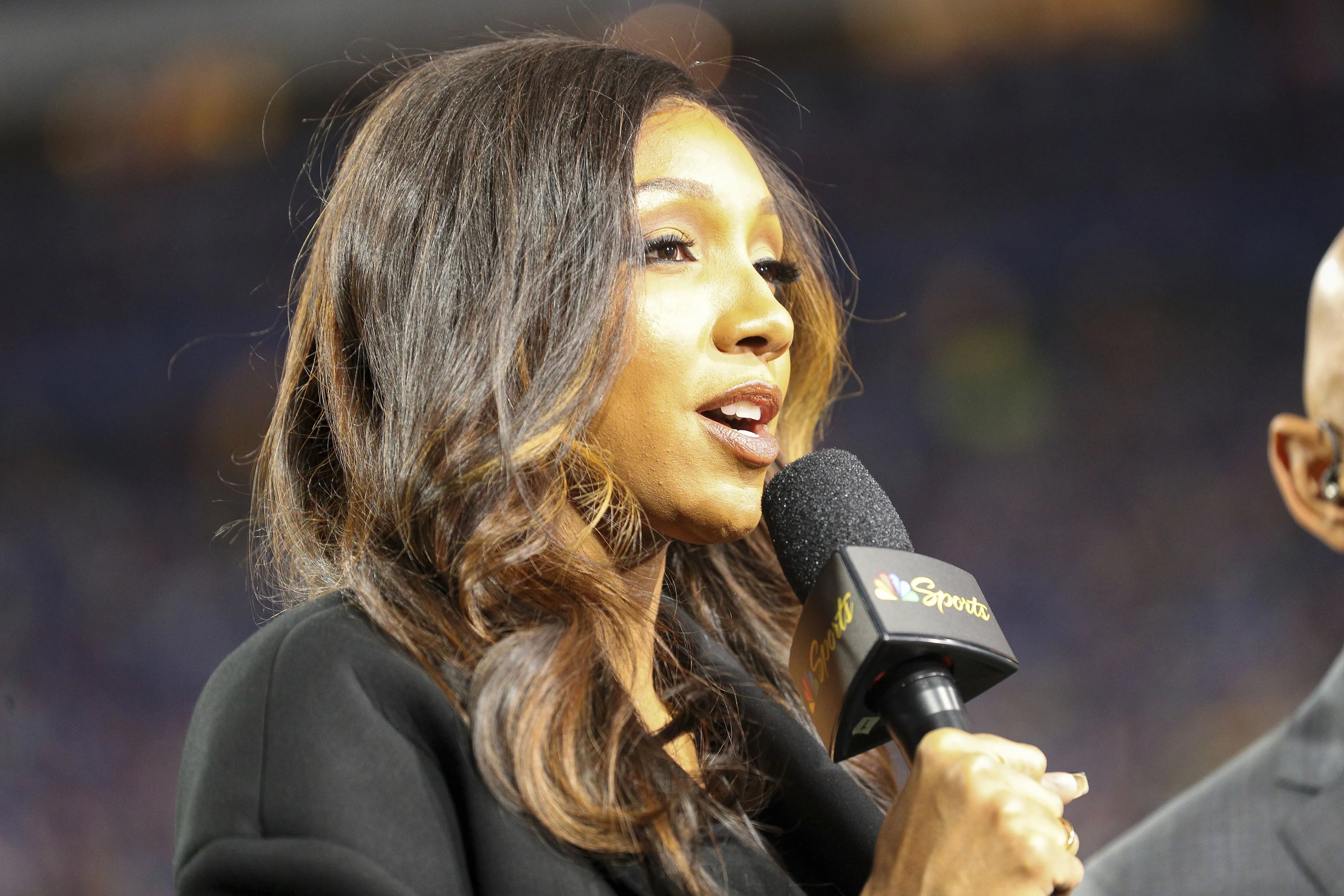 NBC's Maria Taylor is back hosting "Football Night in America" this season. 