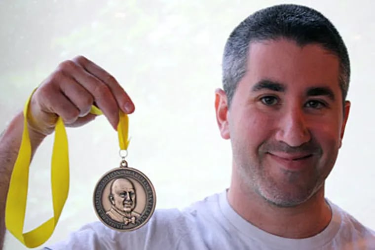 Chef Michael Solomonov with his James Beard medal.