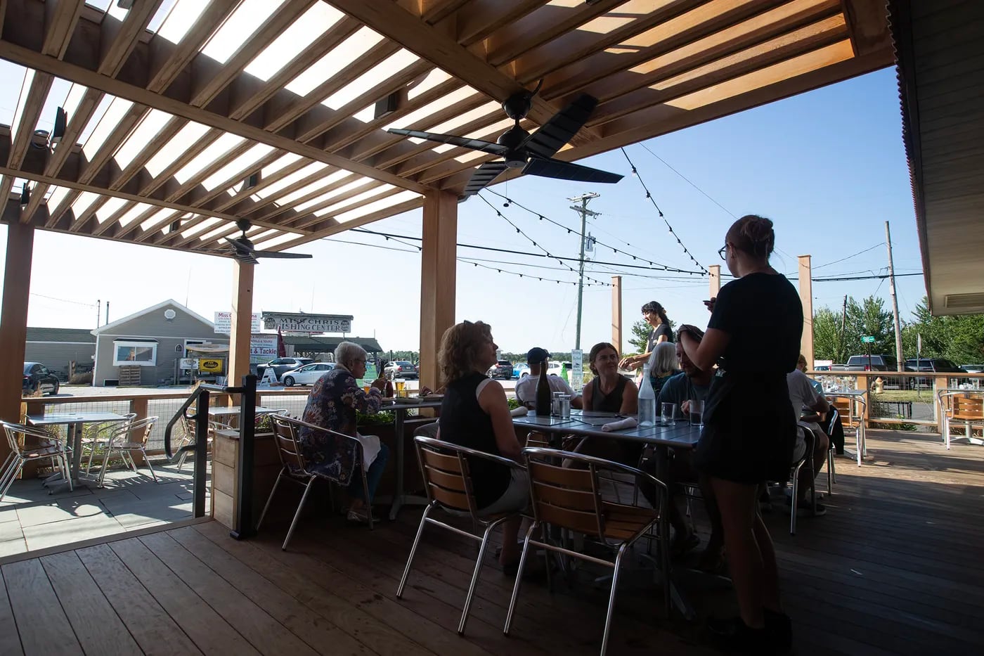 A new outdoor patio for diners at Mayer's Tavern.