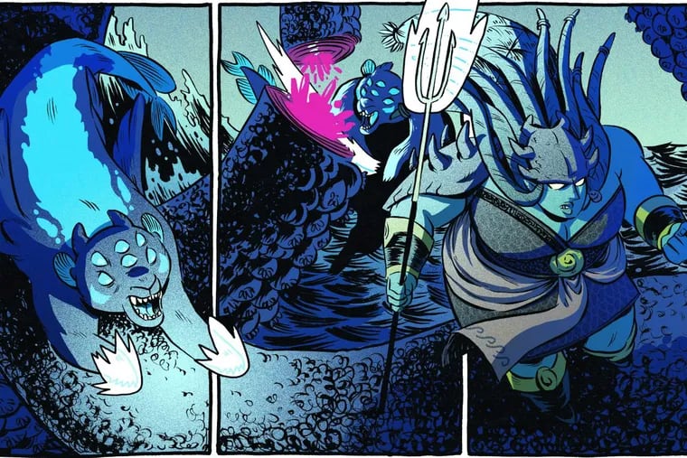 Christine Larsen's Holy Diver is a graphic novel without words
