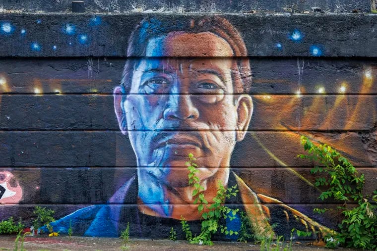 Mural of actor Danny Trejo painted by Jose Bustamante.