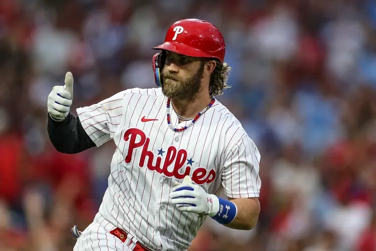 Phillies, led by Bryce Harper again, tee off on Angels with five-homer  onslaught