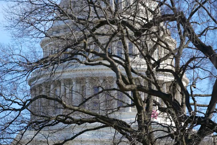 A view of the U.S. Capitol dome on Saturday.