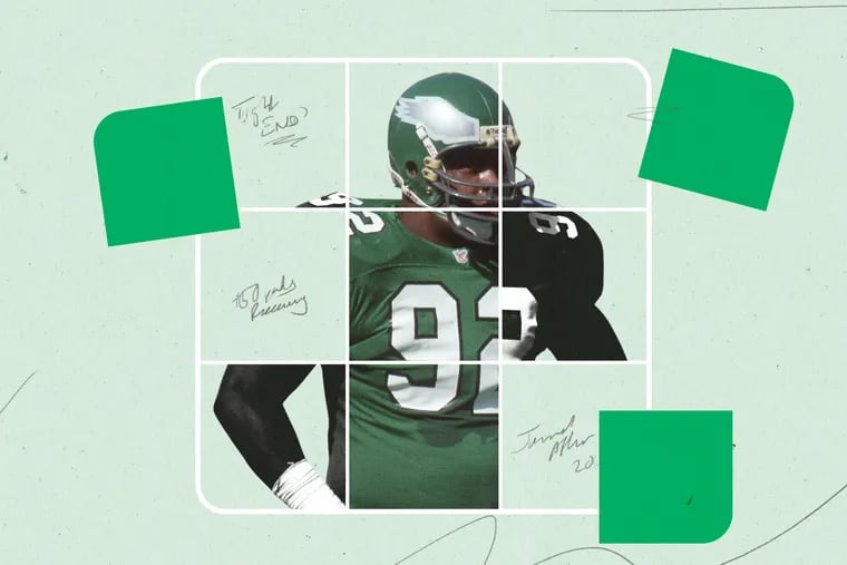 Populate the grid with Eagles players