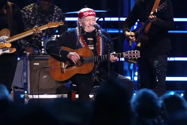 Willie Nelson performs during the Rock & Roll Hall of Fame Induction Ceremony on Nov. 3, 2023, at the Barclays Center in New York. His 4th of July Picnic is scheduled to play Camden next week.