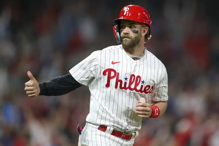 Phillies' Bryce Harper is preparing to play first base in 2023: Inside the  team's 'full go' plan - The Athletic