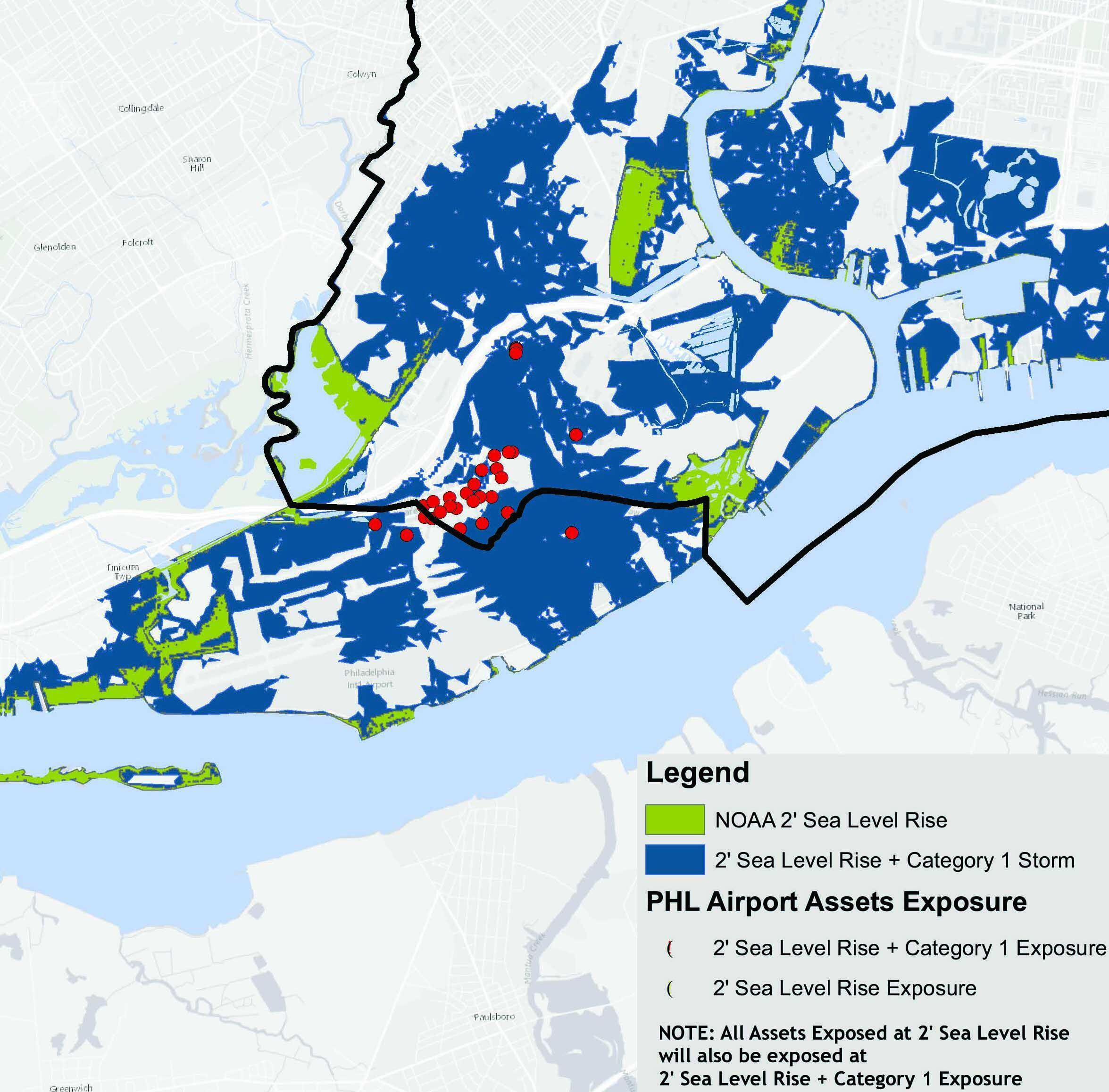 Flood Zone Map Philadelphia As Climate Changes And Seas Rise, Philadelphia International Airport Is In  The Crosshairs