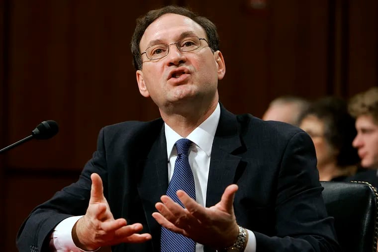 Supreme Court nominee Judge Samuel Alito answers a question before the Senate Judiciary Committee on Capitol Hill in Washington in 2006.