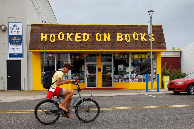 Hooked on Books, a used bookstore on Pacific Avenue in Wildwood, where the shelves are filled with bestsellers, mysteries, and classics.