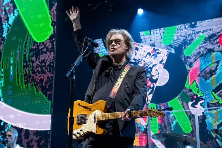 Daryl Hall performing in Indiana in 2022. He's sharing a bill with Elvis Costello & the Imposters at the Mann Center on Wednesday. Photo by Amy Harris/Invision/AP