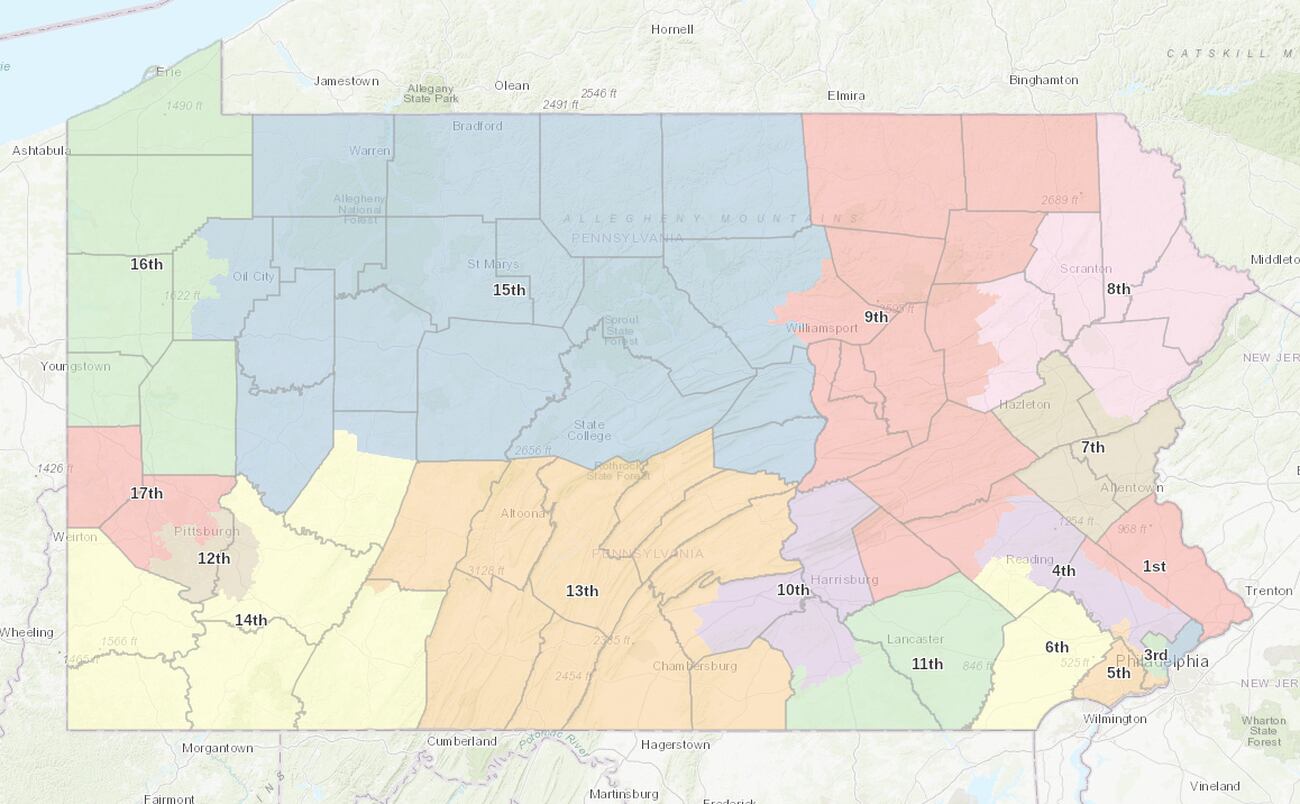 Pennsylvania redistricting 2022: All 17 new congressional districts ...