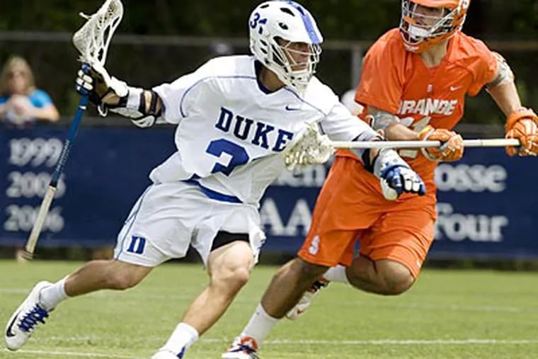 Jordan Wolf, a lower Merion graduate, looks to score in a first-round game vs. Syracuse. (The News & Observer)