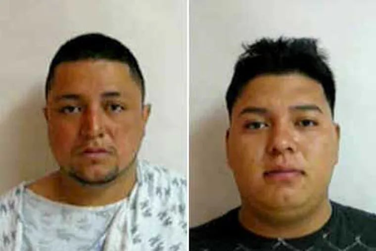 Driver Jose Luis Galindo-Sanchez (left) and his brother Lucio Galindo-Sanchez, who was a passenger in the vehicle, have been charged in the Wednesday crash that killed teacher Amy Voorhees.