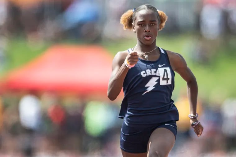 After Timber Creek's Ryan Jennings broke the New Jersey 100-meter dash record, her father, Jamar, started asking, “who’s the greatest?”