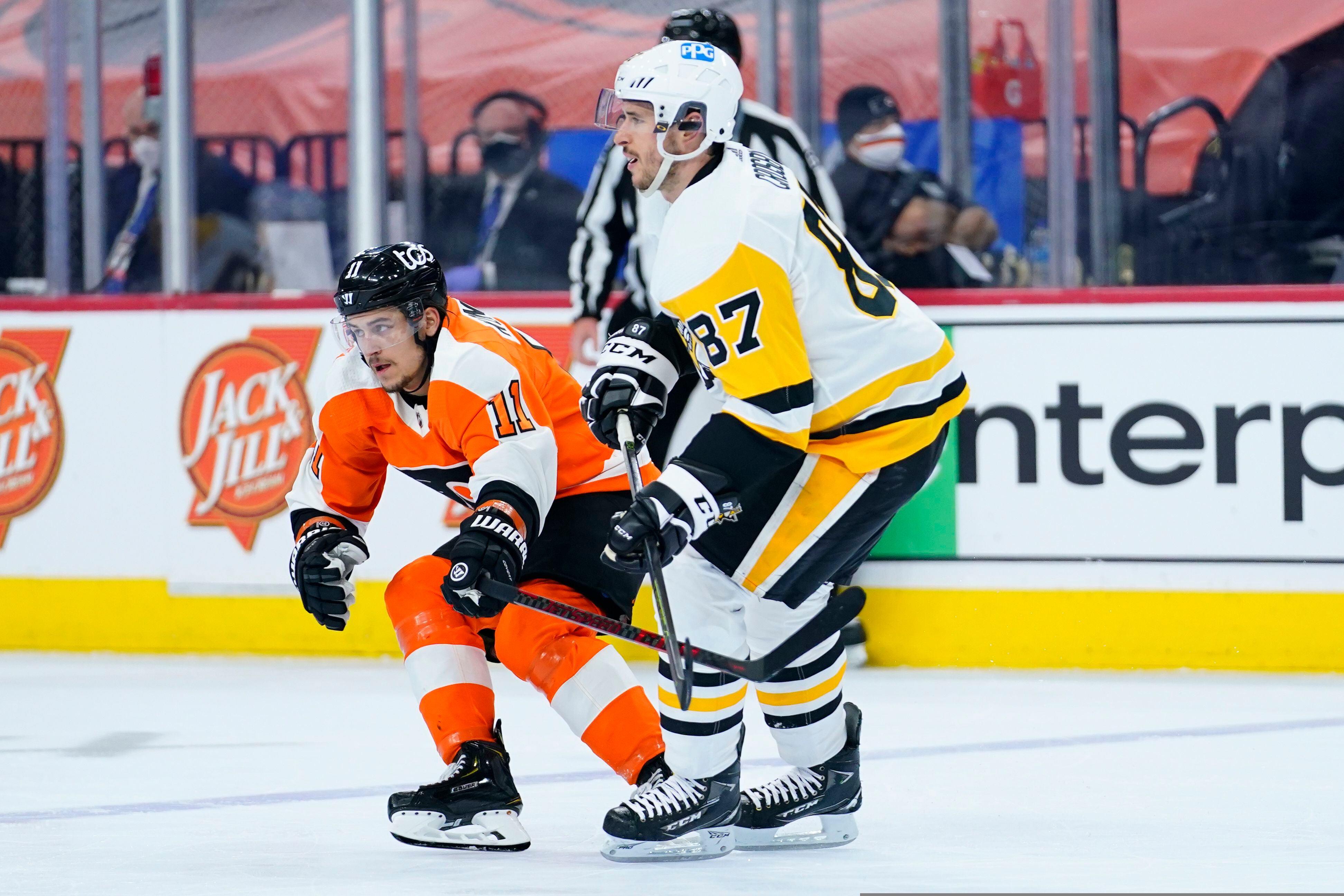 Practice report: Penguins' Kris Letang out of COVID-19 protocol, skating