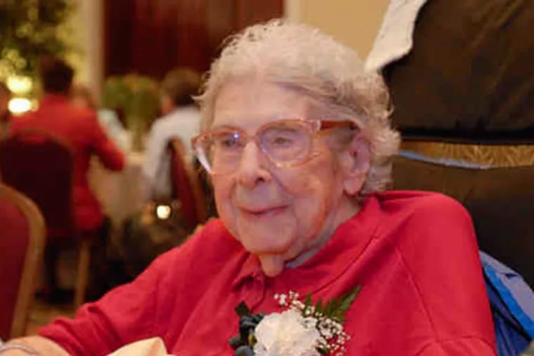 Marguerite Woodbury, 106, is honored as the oldest person in Delaware County. The county has 120 people 100 and older. (Ron Tarver / Staff Photographer)