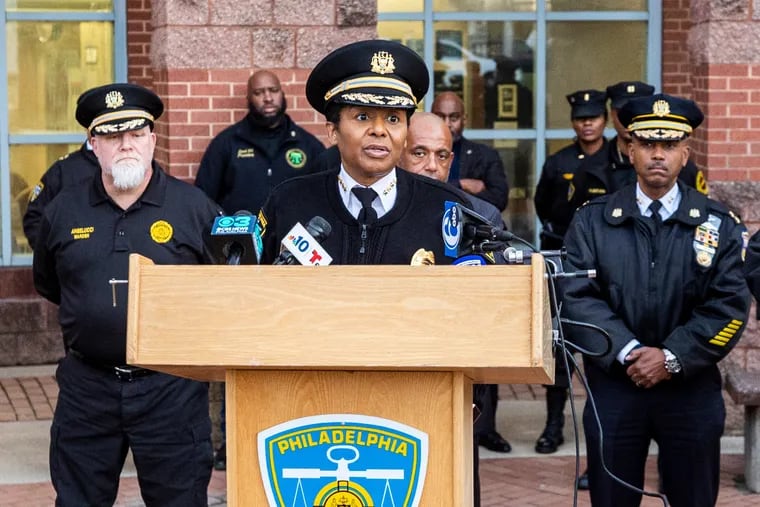 Blanche Carney, Philadelphia prisons commissioner, speaks to reporters after an inmate escaped in November — the fourth in six months.