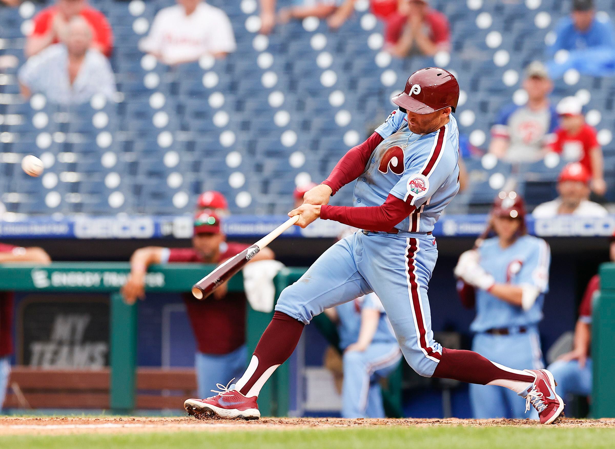 Phillies' Brad Miller blasts a solo shot home run to deep center