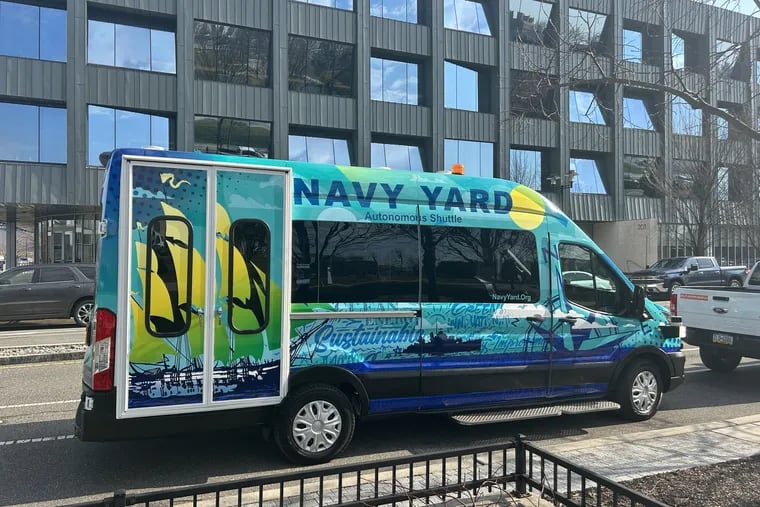 The Navy Yard self-driving shuttle will be available for use by workers and visitors Monday through Friday from 10 a.m to 2 p.m., running every ten minutes on a loop within the Navy Yard.