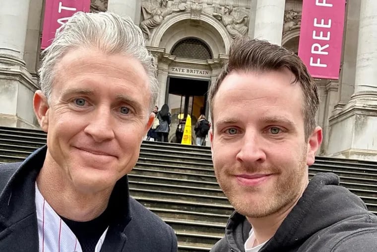 Chase Utley, left, with Dave Shaw in December during a promotional event in London with MLB Europe.