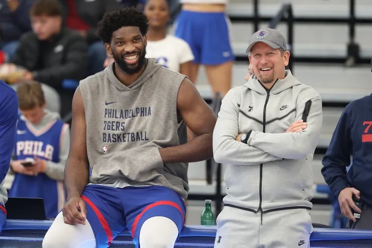 76ers' Harden, Embiid healthy, happy and chasing a title