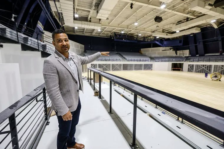 LaSalle’s Vice president for athletics and recreation Ashwin Puri shows off the renovations at La Salle's John Glaser arena being nearly completed. Monday, August 19, 2024.