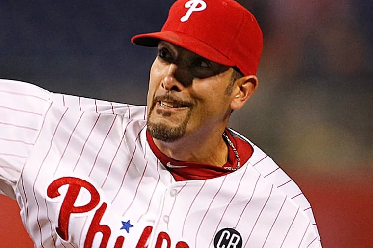 Phillies relief pitcher Mike Adams. (Ron Cortes/Staff Photographer)