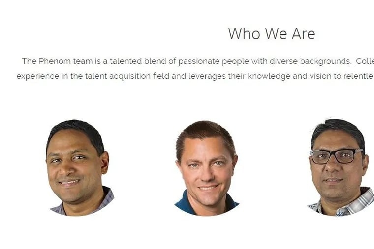 Phenom People cofounders Mahe Bayireddi; Brad Goldoor; and Hari Bayireddy