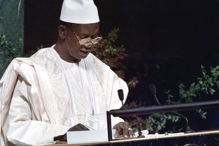 President Lansana Conte, who died Monday, addressing the United Nations in 1999. While Guinea is rich in minerals, its people are among the world&#0039;s poorest.