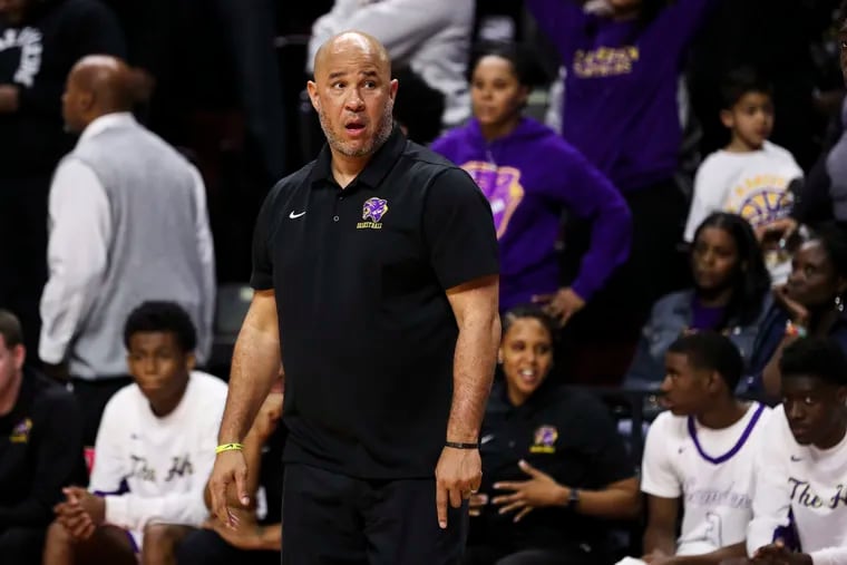 Camden High School coach Rick Brunson during the NJSIAA Basketball Tournament of Champions Final in 2022.