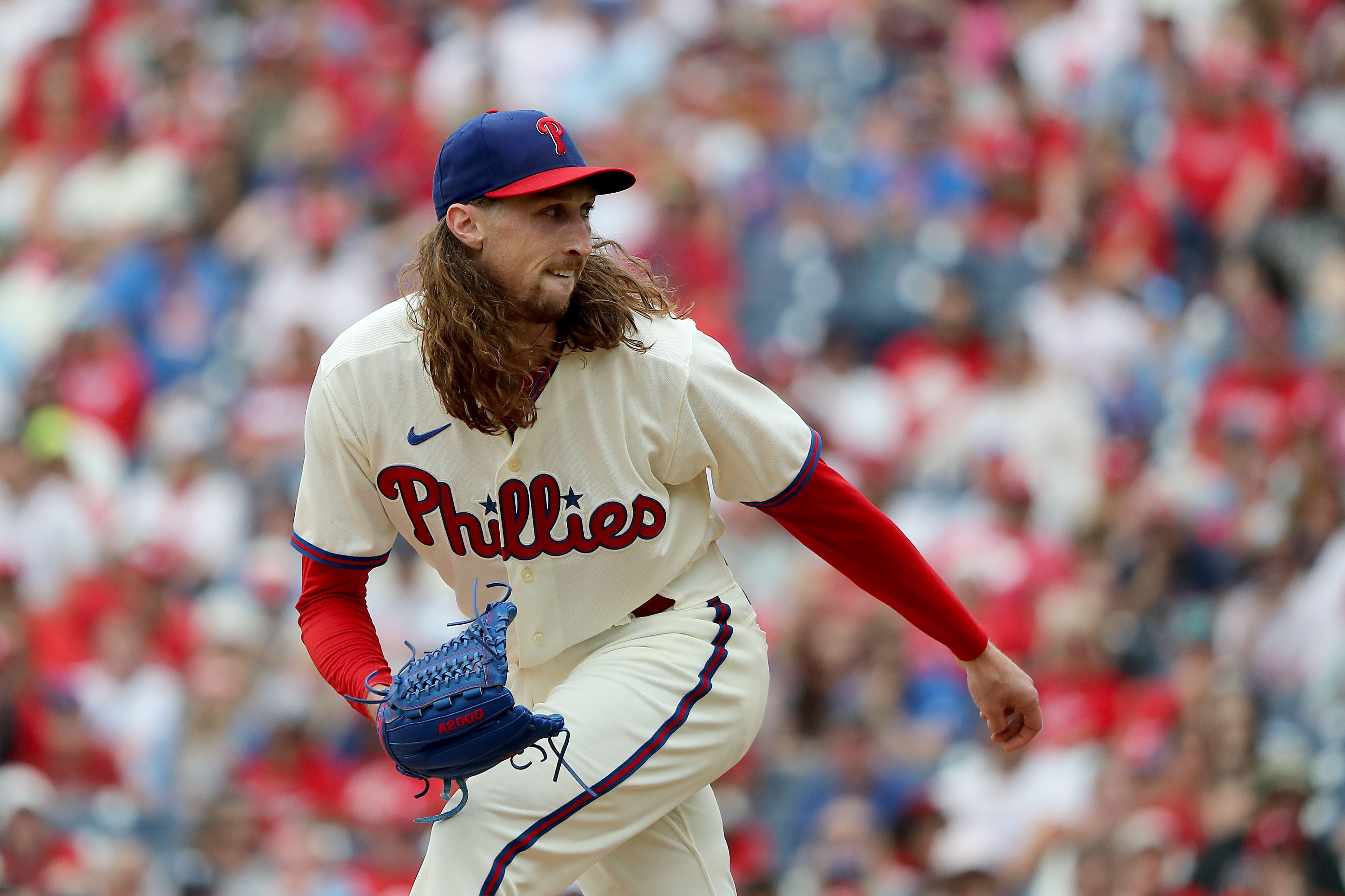 Phillies pitcher Matt Strahm helped Brandon Marsh prepare for his hair, Brandon Marsh