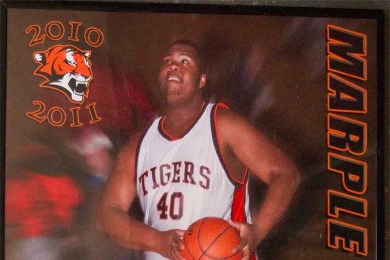 Copy photo provided by the family of shooting victim, Christian Massey, taken in 2010 at age 18. while playing basketball with Marple Newtown.