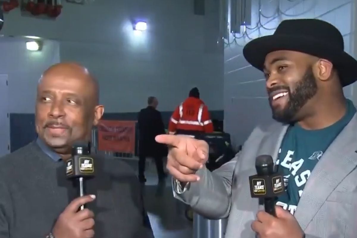 Eagles' Brandon Graham taunts Cowboys fan during live NBC Sports  Philadelphia interview