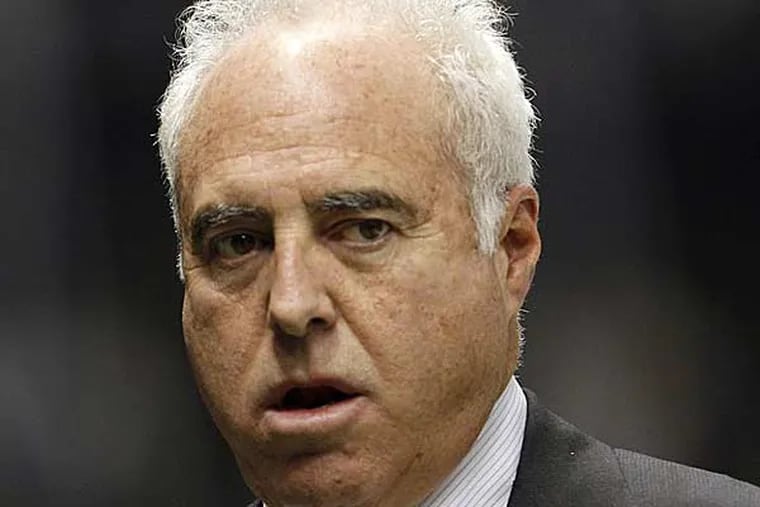 Eagles owner Jeffrey Lurie walks in the Superdome on Monday November 5, 2012. (Yong Kim/Staff Photographer)